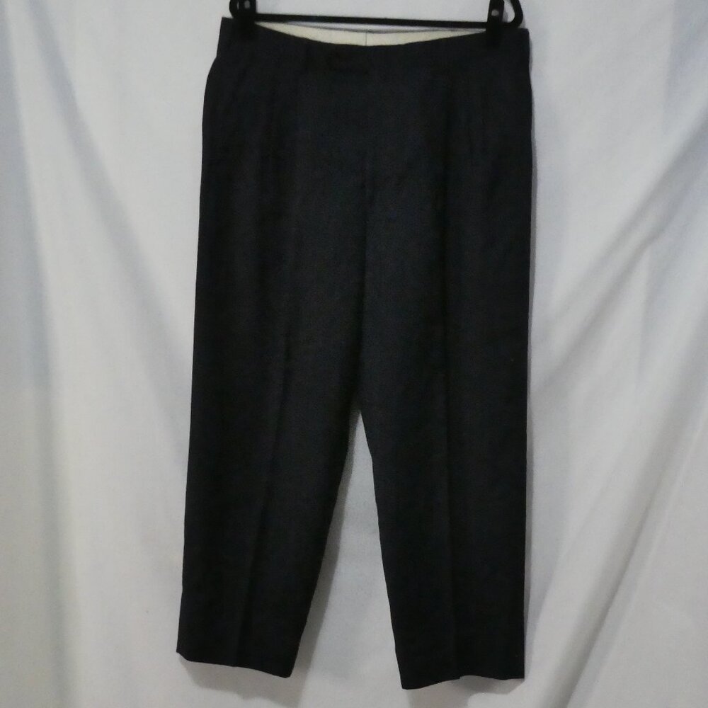 Unbranded | 18 inch waist measured | Dark Navy Pleated Dress Pants